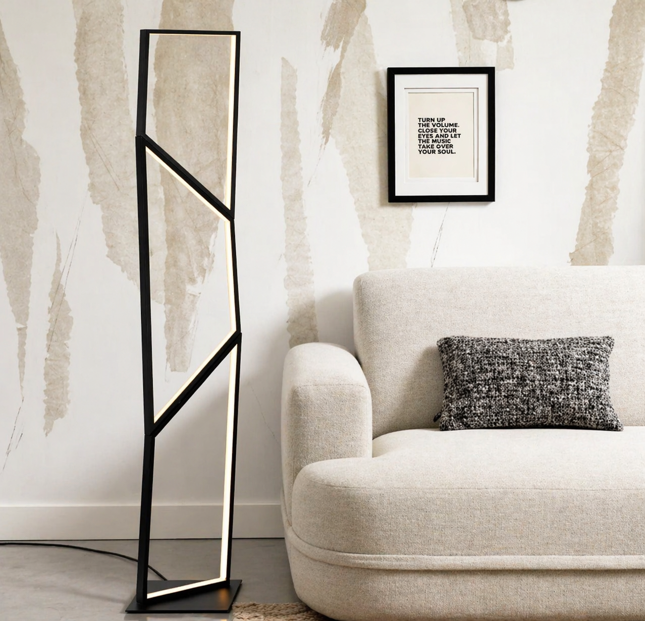 ZIGZAG FLOOR LAMP BLACK