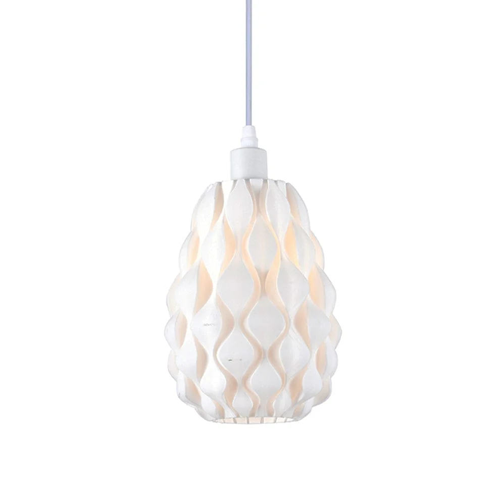 WEAVESPHERE NARROW METAL PENDANT LIGHT WHITE