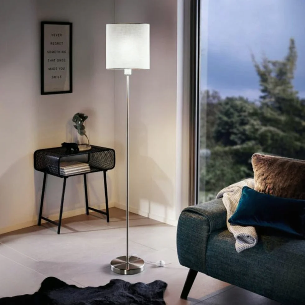 PASTERI METAL AND FABRIC FLOOR LAMP