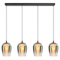 METEOR 4 LIGHT SMOKE GLASS LED LINEAR LIGHT