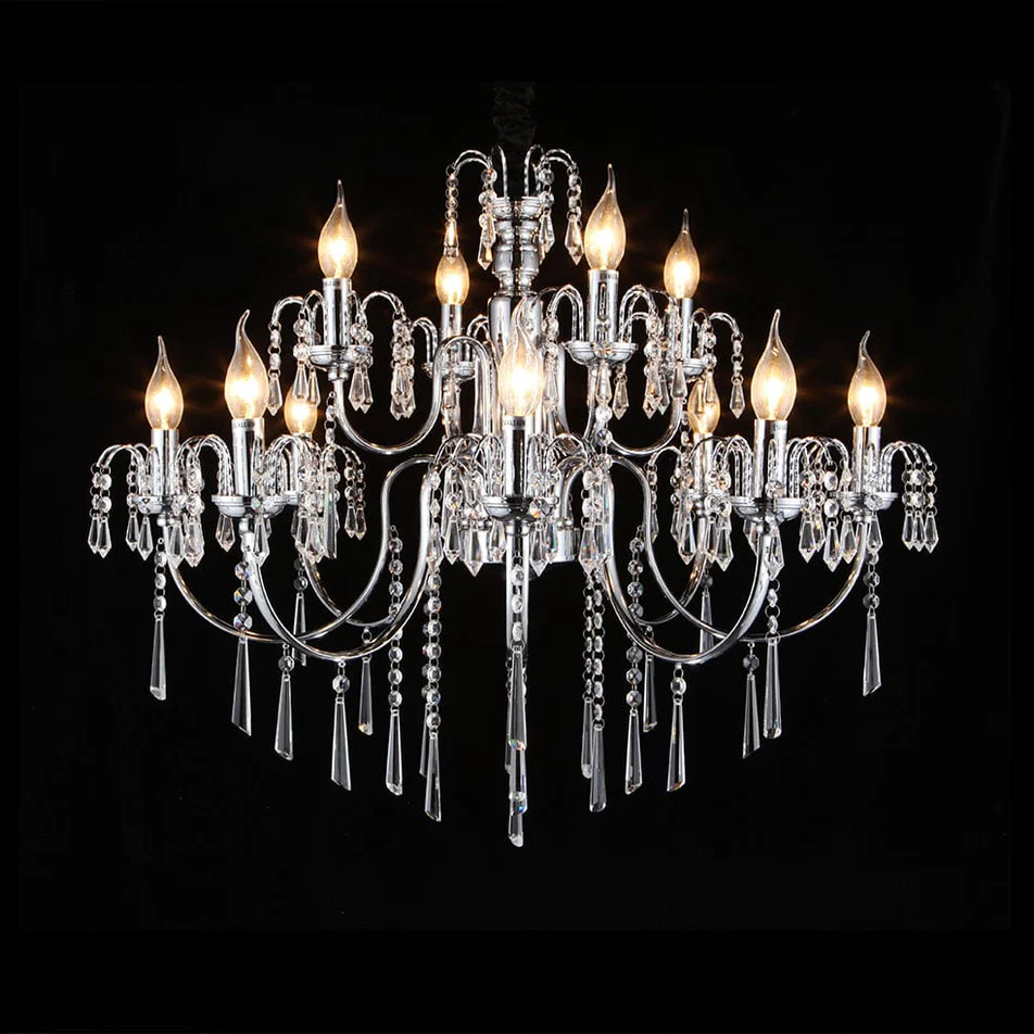 ROMANOV 12 LIGHT CRYSTAL CHANDELIER