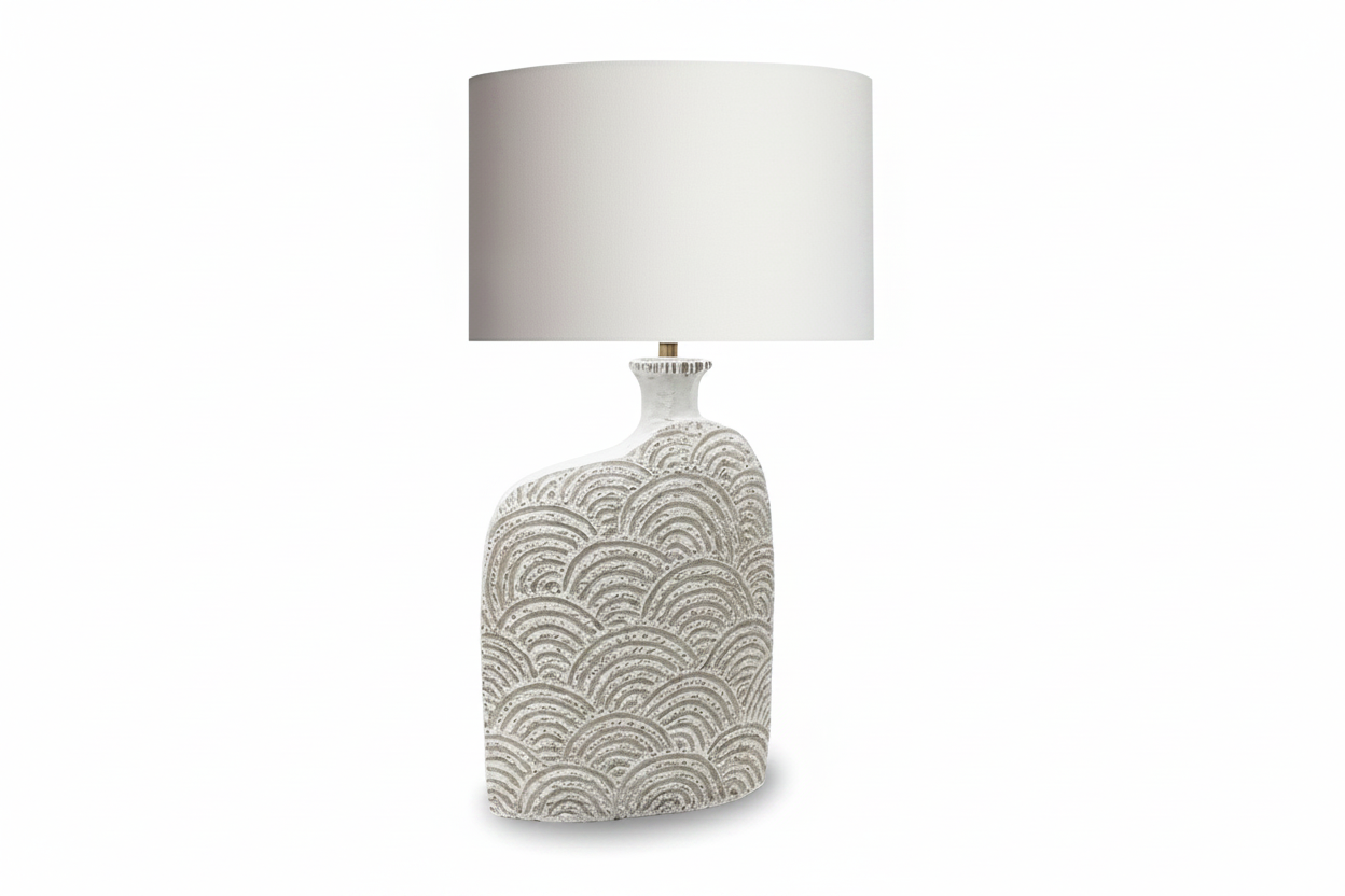 FRANCES RESIN TABLE LAMP STONE