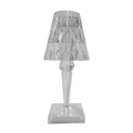 GEO GLOW RECHARGEABLE TABLE LAMP IN SMOKE | CLEAR