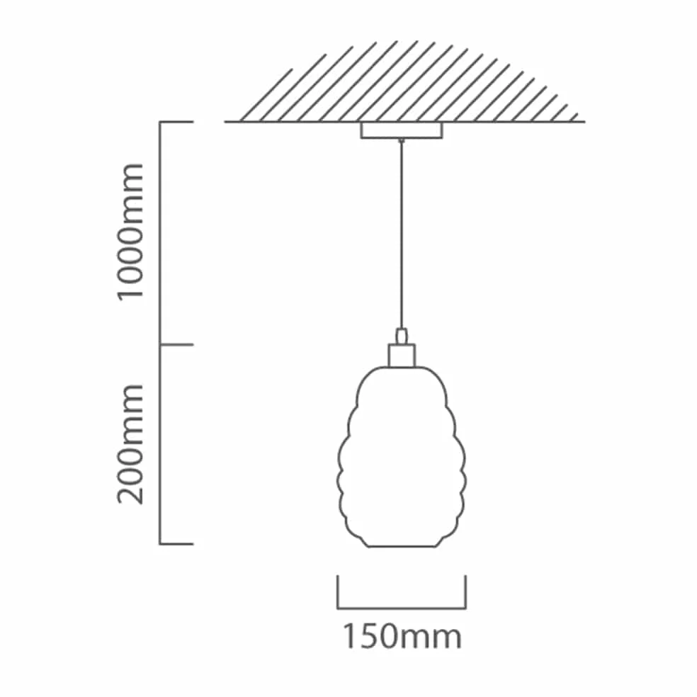 WEAVESPHERE NARROW METAL PENDANT LIGHT WHITE