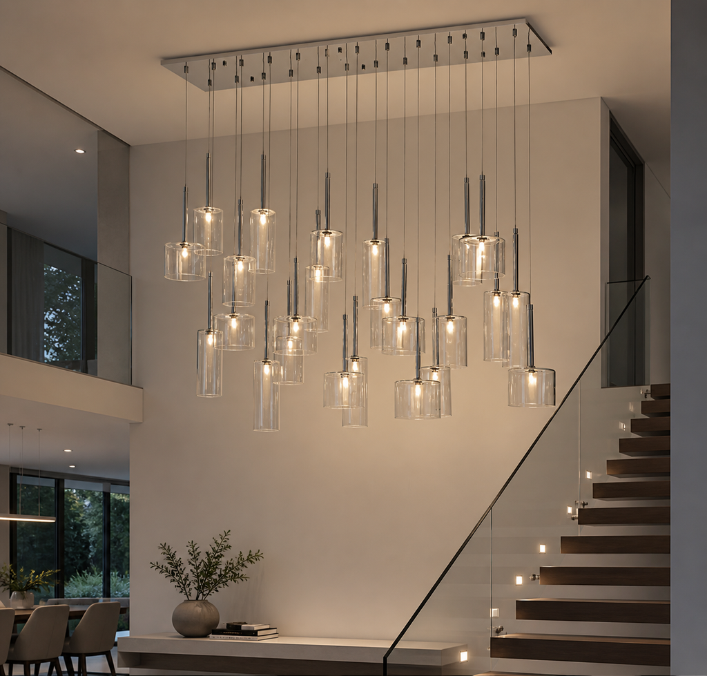 AVION GLASS CLUSTER CHANDELIER LIGHT