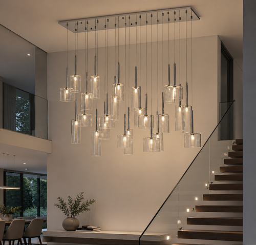 AVION GLASS CLUSTER CHANDELIER LIGHT